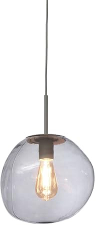it's about RoMi Hängeleuchte Helsinki - Hellgrau - 26x26x37.5cm - Andere - Glas - Hängelampe & Pendellampe - Lampe Wohnzimmer & Schlafzimmer - Pendelleuchte Esstisch
