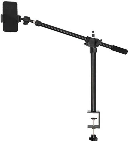 Tischstativ mit Zwingenbefestigung und horizontaler Stange für Kamera Mikrofon Smartphone Beleuchtung 3/8 1/4 Zoll bis 252cm
