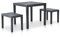 LAPOOH Gartentisch mit 2 Bänken, Gartenmöbel Set, Garnitur, Sitzgarnitur Garten, Balkon Möbel Set, Garten Möbelsets, Kunststoff Anthrazit