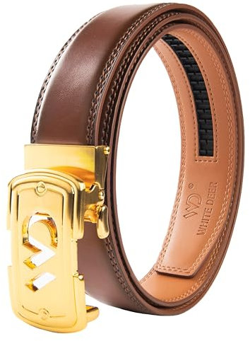 white deer belt (Gold und Braun, 115cm)
