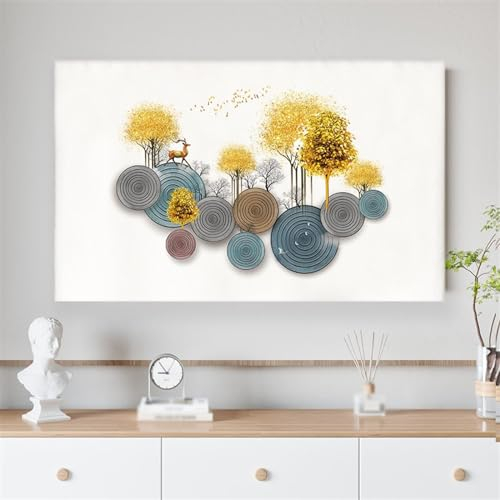 LVYUDS Elastischer Stoff Tv Abdeckung Staubdicht Heim- Dekoration Anwendbar 32-85 Zoll LCD All-Inclusive Design Leicht Atmungsaktive(32-38inch,Tree)