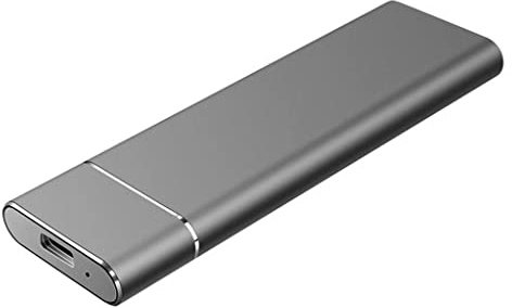 USB 3.1 Type C External SSD Hard Drive 500GB 1TB 2TB Portable Solid State Drive (Color : Grey, Size : 2TB)