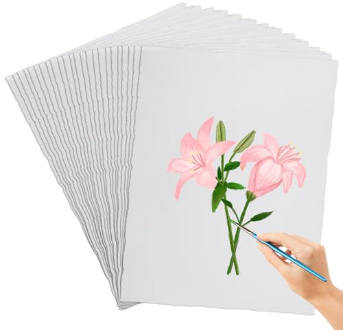 Mumjooyi Büttenpapier Handgeschöpfte Papier Aquarellpapier - 300GSM 28 x 19cm Strukturpapier Dickes Papier für Einladungen Zeichnen Skizzieren Schreiben DIY