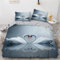 Wintdeer Bettwäsche 200x200cm 3-teilig, Liebe Schwan Bettwäsche-Sets, Bettbezug aus Mikrofaser mit 2 Kissenbezug 80x80cm, Versteckter Reißverschluss, Queen Size Bettwäsche Set