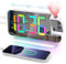 Projection Alarm Clock with Radio, Digital Clock with 180° Rotatable Projector, Alarm Clocks Bedside with 10 Modes RGB Night Light, 11 Colors LED Display, Dimmable, Volume, Snooze, for Bedroom White