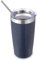 Volhoply 20oz 550ml Travel Insulated Tumbler with Lid and Straw, Double Wall Insulated Travel Iced Coffee Mug Fits Car Cup Holder,Powder Coated Cups for Hot & Cold Drinks, BPA Free（Navy,1 Set）