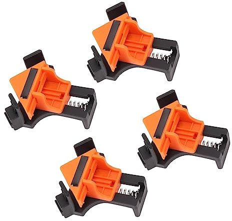 NDNCZDHC 4PCS Corner Clamp ABS Right Angle Clamp Spring Load 90 Degree Clamp Woodworking Tools for 5-22mm Plate