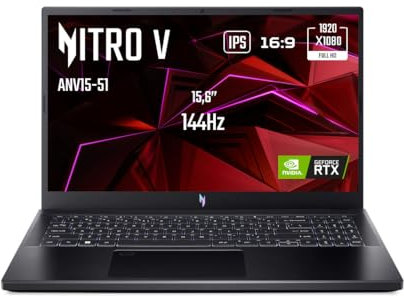 Acer Nitro V 15 ANV15-51-9467, Ordinateur Portable Gaming 15.6'' Full HD 165Hz, (Intel Core i9-13900H, NVIDIA GeForce RTX 4060, RAM 16 Go, 512 Go SSD, Windows 11 Home), Game Pass Inclus – 3 Mois, Noir