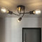 CBJKTX Deckenleuchte Vintage Deckenlampe Schwarz - Retro küchenlampe 3 Flammig E27 Wonhzimmerlampe Industrie Rustikaler Stil Flurlampe für Wohnzimmer Esszimmer Küche Flur Bar（ohne Leuchtmittel）