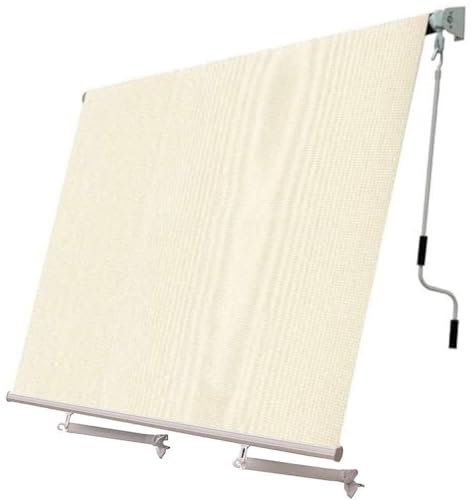 Paluplus Tenda da Sole a Caduta, Misura 300x250 cm, Senza Cassone con braccio avvolgibile e Braccetti Fermatenda, Telo Resistente 280 g/m², per Balcone e Terrazzo -3903F (Beige)