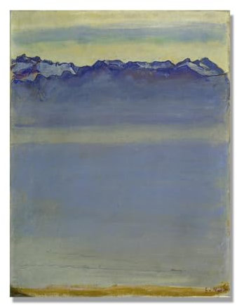 NHLDZYH Reproduktion Druck auf Leinwand, Kunstdrucke Poster Berühmte Maler, Wandbilder Wohnzimmer Moderne. (Lake Thun Landscape) von Ferdinand Hodler. 30x40cm Rahmenlos