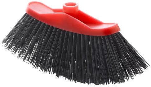 Scopa in fibra dura nera, ideale per spazzare superfici ruvide e resistenti, pulizia in interni ed esterni.