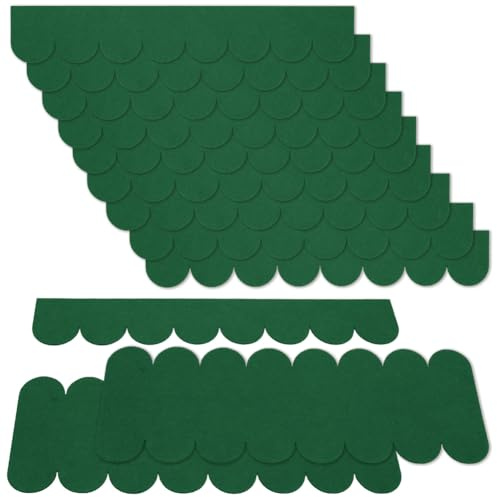 RANJIMA Dachpappe für Vogelhaus, 32 Stück Dachpappe Selbstklebend, Filz Dachfolie Selbstklebend Wasserdicht Mini Dachschindeln für Vogelhaus, Gartenhaus, Nistkasten, Hasenstall, Insektenhotel, Grün