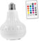 Operitacx Ampoule LED Intelligente avec Haut-Parleur 12W Couleur Changeante Rgb Télécommande Compatible Smartphone 1 Pièce