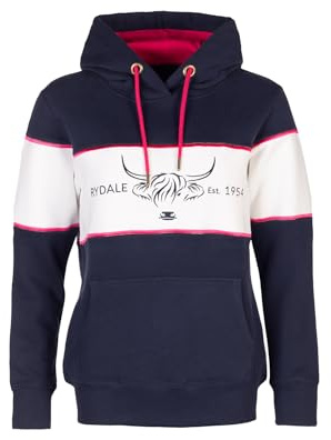 Rydale Ladies Overhead Country Hoody Highland Cow Embroidery Women's Jumper