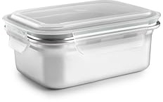 IBILI - Táper Rectangular Keepklin 800 Ml, Acero Inoxidable, Apto para Microondas, tapa hermetica