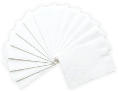 Tissue Expert Servietten weiß 3-lagig, 200 Stück 1/8 Buchfalz 33x33 cm | Premium Zellstoff mit Randprägung, extrem saugstark und weich, praktischer 1/8-Falz, ideal für Spender & Gastro & Privat