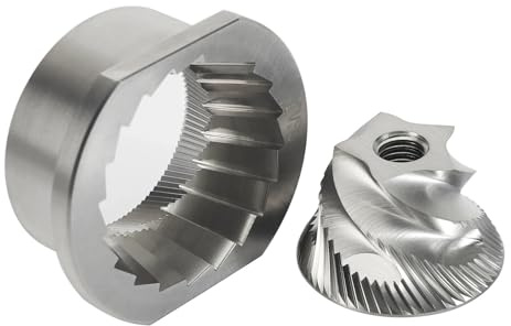 Stainless Steel Conical Grinder Burr Set 48mm Coffee Spare Parts ，Compatible for Delonghi， KG521M Brevil BES86XL/B ，Compatible for Rommelsbacher， EKM 300