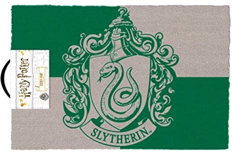 Harry Potter Fußmatte Slytherin grün und grau, aus Kokosfaser, Unterseite aus PVC.