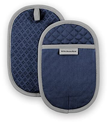 KitchenAid Asteroiden-Topflappen-Set, Blaue Weide, 16,5 x 25,4 cm, 2 Stück