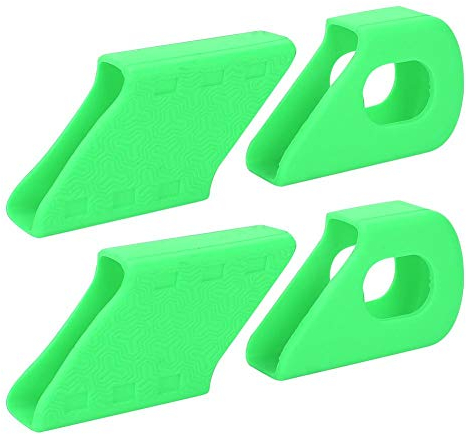 VGEBY1 4 STÜCKE Kurbelarm Schutz, Kurbelschutz Fahrrad Kurbelgarnitur Arm Schutzfolie Protector Staubdicht Abdeckung fur Mountainbike(Grün)