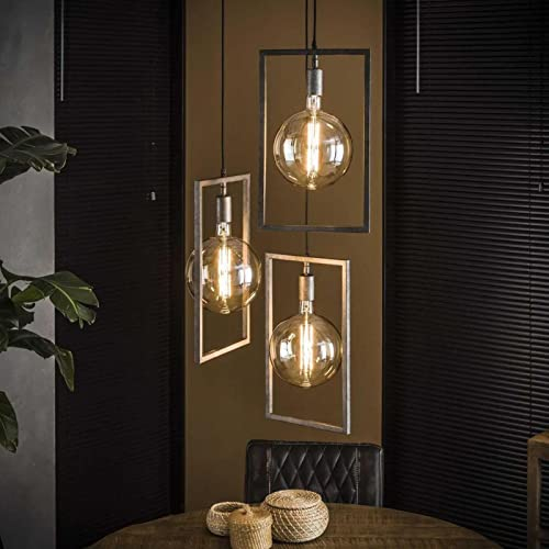 famlights Retro Deckenlampe Nilas für Esstisch/Vintage Pendelleuchte/Esszimmerlampe industrial Dimmbar Hängelampe Metall Esszimmer/Deckenleuchte Pendelleuchte Hängeleuchte rustikal landhaus E27