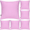 Confezione da 6 fodere decorative quadrate in tinta unita, 100% cotone, 40 x 40 cm, per cuscini decorativi per letto o divano (color lillà, 6 pezzi da 40 x 40 cm)