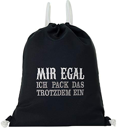 EXPRESS-STICKEREI Turnbeutel freche Mädchen Spruch |Beutel schwarz wasserdicht Sportbeutel Gymbag Rucksack lustige Beuteltasche Shopping | Frauen Beutel Rucksack Beuteltasche | lustiges Sporttasche