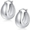 Creolen Silber 925 Herren Damen Ohrringe Silber 925 Creole Herren Kleine Creolen Silber 18mm Kreolen Silber Herren Ohrringe Creolen Damen Creolen Diamant Silber Creolen Ohrringe Weißgold