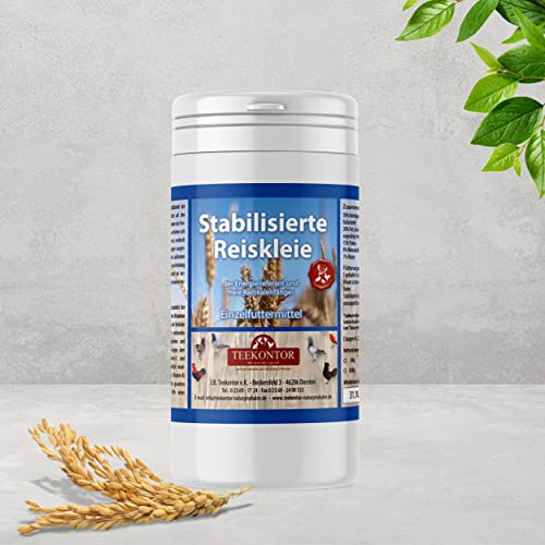 Stabilisierte Reiskleie – Einzelfuttermittel für Brief- und Rassetauben sowie Rassegeflügel – Reines Naturprodukt – Positive Wirkung auf die Gesundheit von Geflügel (500 g)