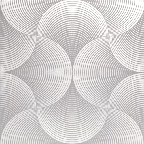 Paneele aus Polystyrol XPS, Deckenpaneele, 3D Wandpaneele, Styropor Dekoren, Decken Retro Vintage Wandverkleidung, 3mm dick - 50x50cm (20m²-80 Stück, Schells Grau)