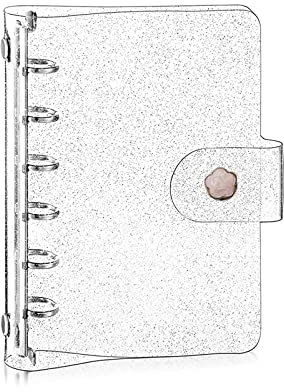 A7 Binder Cover, Clear Soft PVC 6 Hole Ring Binder Refillable Paper Binder Waterproof Loose Leaf Notebook Folder Personal Planner Binder Cover for Diary, Office, Home, School