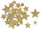 Oblique Unique® Holz Sterne Streudeko verschiedene Größen funkelnde Sterne Tisch Deko Weihnachten Jubiläum Hochzeit Geburtstag Party (Holz Sterne Set 5 Eckig - Gold)