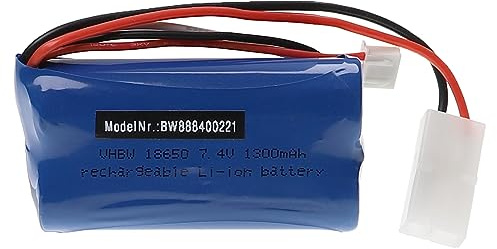 vhbw Akku kompatibel mit MZ 2856 Modellbau (1300mAh, 7,4V, Li-Ion, 71 x 36,5 x 19 mm)