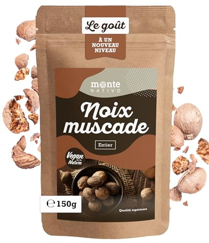 Noce Moscata intera Monte Nativo (150g) - Noce Moscata intera perfetta per la Cucina e i Dolci - Spezie per Chai e Curry