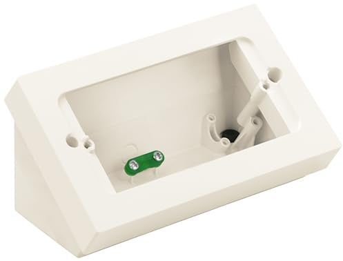 VIMAR 30784.B scatola elettrica da tavolo inclinata, 4 moduli, bianco | Vimar 30784.B Linea Scatola inclinata da tavolo, installazione di 4 moduli, in doppia versione