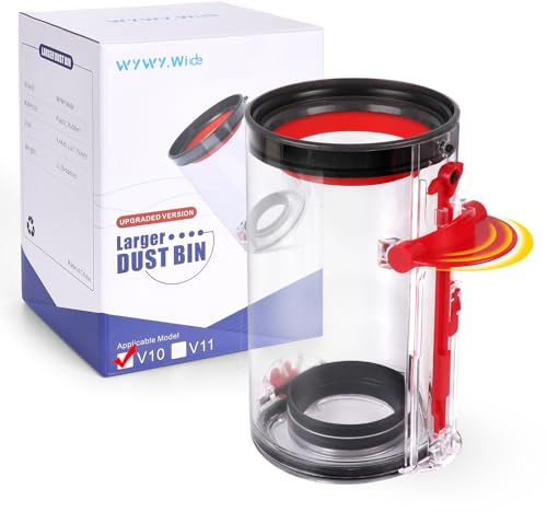 Großer Staubbehälter Ersatz für Dyson V10 SV12 Staubsauger Ersatzteile, Verbesserter V10 Behälter, Teile-Nr.969509-01 Zubehör