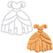 BAKERLOGY Prinzessinenkleid Ausstechform - Detailliertes Keksausstecher-Design zum Backen und Basteln, ideal für Fondant, Teig, Ton