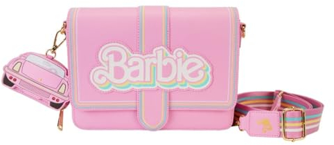 Loungefly Barbie Umhängetasche zum 65. Jahrestag mit Logo, mit Münztasche, Mehrfarbig/Meereswellen (Ocean Tides)
