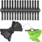 Senda 40 lame in plastica per decespugliatore, lame di ricambio per tosaerba da giardino senza fili, colore nero