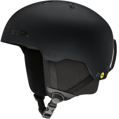 Smith Rodeo Jr. Snow Helmet – Kids Ski & Snowboard Helmet with MIPS Technology, Adjustable Fit, Ear Padding & Ventilation – Head Protection for Boys & Girls – Matte Black, Youth XS