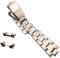 OXOLAMRIN Edelstahl-Metallarmband, 19mm 20mm 316L Edelstahl Niete Vintage Schrauben gebogenes Ende Oyster Silber Uhrenarmbänder Armbänder Armband passen(19mm)