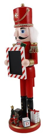 Cabilock Figura De Soldado Cascanueces De Madera Delicada y Artesanal para Decoración De Escritorio El Hogar Navidad Soldado De Madera Cascanueces Tradicional