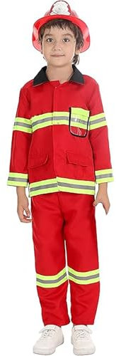 Hanraz space age, online shop, Feuerwehr Kostüm Kinder - Cosplay Uniform Feuerwehrkostüm Kinder, Feuerwehr Kostüm Kinder 104, Feuerwehrkostüm Kinder 104, Für Jungen Mädchen