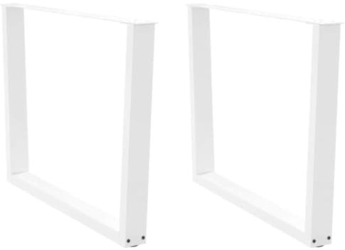 vidaXL Esstischbeine V-Form 2 Stück Weiß 100x(72-73,3) cm Stahl