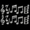 PLIGREAT Music Notes Iron on Rhinestone Bling White Notes Rhinestone Adhesive Iron on Transfers Clothing Patch for Jacket Jeans Hat Hotfix Rhinestone Patches Women Men T Shirt DIY Embellishment