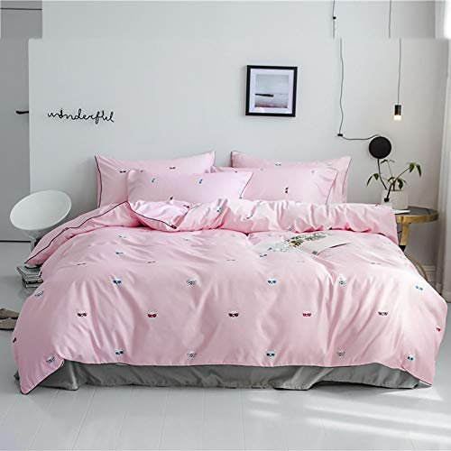 Juegos de Ropa de Cama de Seda Cubierta nórdica Doble Juego de la Cubierta década Verde Juegos de Cama de Ropa