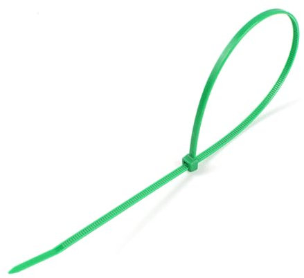 Abrazadera - abrazadera de plástico verde, 4.8x300mm, pack de 100 unidades, ideal para sujeciones y arreglos eléctricos. *