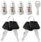 Afenau Lot de 4 serrures pour coffre de toit Thule avec clés, serrure de sécurité, pour coffre de toit, porte-skis