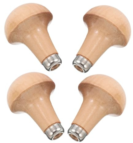 VILLCASE 4 Piezas De Mango De Lima Para Carpintería Mango De Metal Con Agarre De Buril Accesorios Para Tallado De Madera Ergonómico De Madera Repuestos Para Limas Para